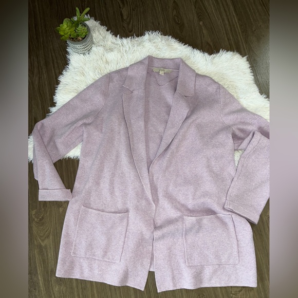 LOFT Lilac Open-Front Cardigan 💜 - Picture 3 of 9